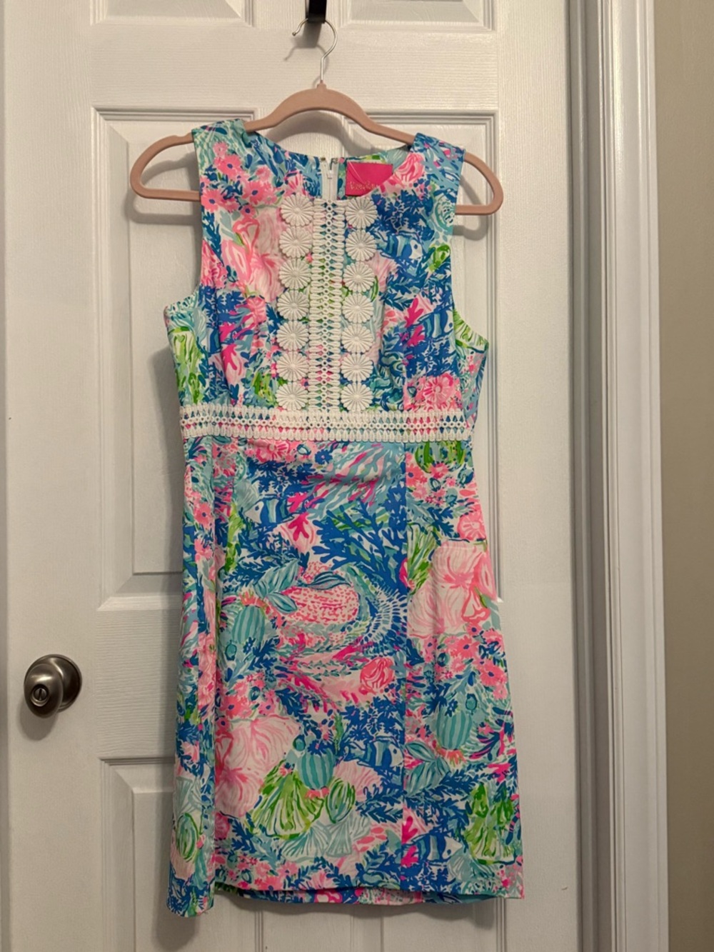 Lilly Pulitzer Railee Shift Dress in the "Fished My Wish" print
